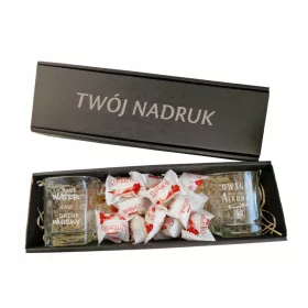  Set für WHISKY, Geschenkgläser mit Süßigkeiten