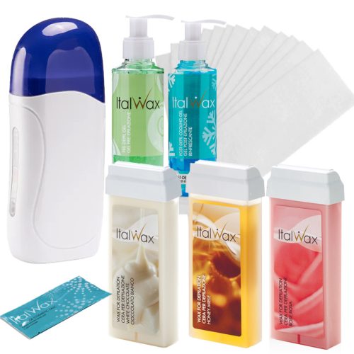  ItalWax Haarentfernungsset HEATER 3x Wachsrolle 100ml + STREIFEN