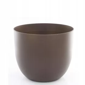    Euro3plast Blumentopf 39 cm x 39 x 32,5 cm Kunststoff Graphit, Braun- und Beigetöne