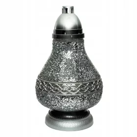  Mosaikkerze STAINED GLASS CARAFE DECOR silber