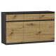  Mobene Moderne Kommode 120 x 40 x 98cm Anthrazit matt