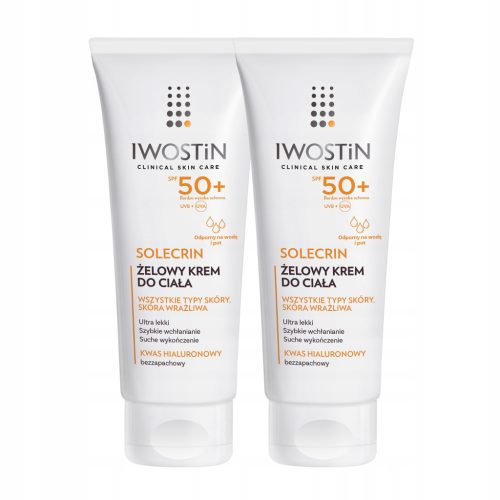 IWOSTIN Solecrin Gel-Creme für den Körper SPF 50+, 200 ml – Idealer Schutz für sensible Haut