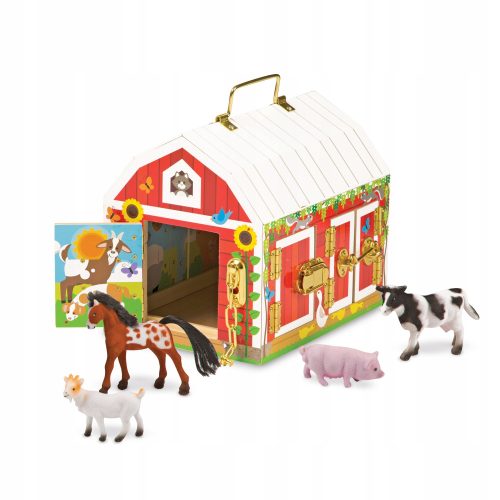  Puppenhaus Melissa & Doug Holzscheune mit Tieren 26,5 cm