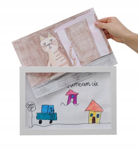  A4-Rahmen für Kinderzeichnungen. Künstlerische Rahmen für Kinder, 3D-Werke