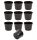  AR-BAKET Blumentopf 28,5 cm x 21,5 x 21,5 cm Durchmesser 21,5 cm Kunststoff schwarz