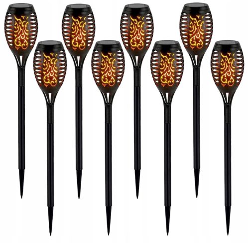  SuperLED Solarlampe, schwarz, 50 cm, 8 Stk.