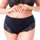  PLUS SIZE Schwarzes Baumwoll-Spitzenhöschen – perfekte Passform! Phänomen