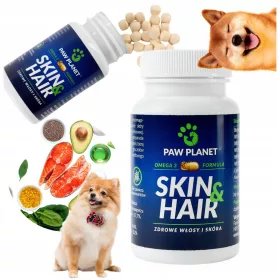    PAW PLANET SKIN HAIR TABLETTEN FÜR HAAR HUNDEHAAR VITAMINE OMEGA3 60 STÜCK