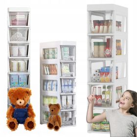    BÜCHERREGAL MIT REGALEN UND SCHUBLADEN SCHLITZSCHRANK, WEISS, 5 SCHUBLADEN, KOMMODE, GARDEROBE