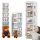  BÜCHERREGAL MIT REGALEN UND SCHUBLADEN SCHLITZSCHRANK, WEISS, 5 SCHUBLADEN, KOMMODE, GARDEROBE
