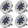  INTMIX eingebettete Solarlampe, Silber, 12,6 cm, 4 Stk.