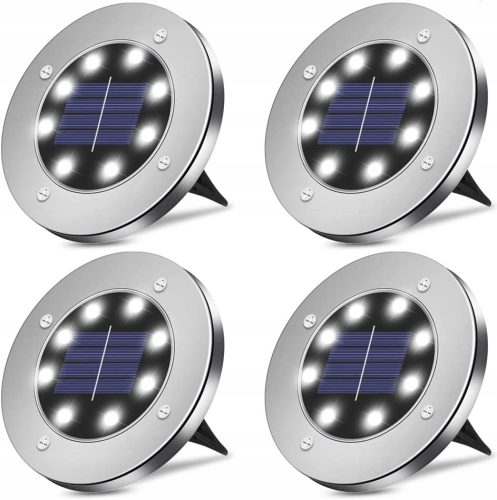  INTMIX eingebettete Solarlampe, Silber, 12,6 cm, 4 Stk.