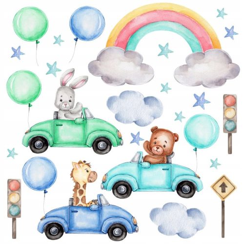  Tiere Auto-Wandaufkleber 50x100cm AD6