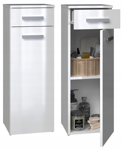  BADEZIMMERSCHRANK POSTEL V DS GLÄNZEND WEISS