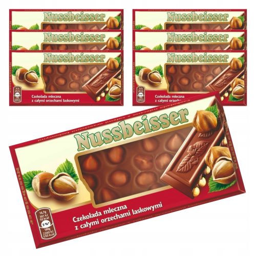 Exklusives Nussbeisser Schokoladen-Set mit Ganzen Haselnüssen 100g