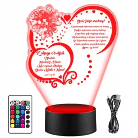   LED-NACHTLAMPE als Geschenk zum Geburtstag der Mutter, 20, 30, 40, 50, 60, 70