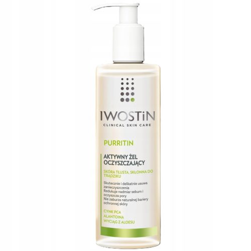 Iwostin Purritin Aktiver Reinigungsgel für fettige und akneanfällige Haut, 300 ml