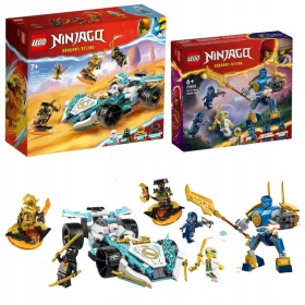    LEGO Ninjago Zanes Drachen-Spinjitzu-Rennwagen 71791 + LEGO Ninjago Jays Mech-Kampfset 71805