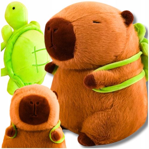  PLÜSCH- CAPYBARA-SPIELZEUG MIT RUCKSACK 25 CM MIT PLÜSCH-SCHILDKRÖTE-PLÜSCHSPIELZEUG
