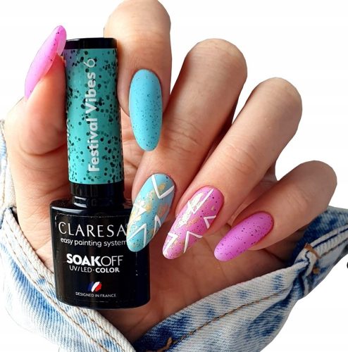  CLARESA FESTIVAL VIBES 6 HYBRID POLISH HYBRID GREEN DOTS