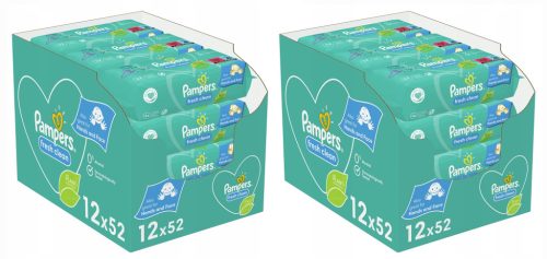  Pampers FRESH CLEAN Tücher 12x52 Stk.