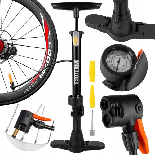  MalTrack Bicycle Pump B-Pump200 schwarze Standpumpe