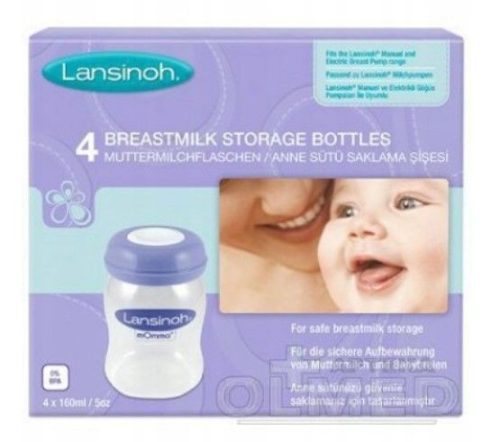  Lansinoh Muttermilch-Aufbewahrungsflaschen, 4 Stück