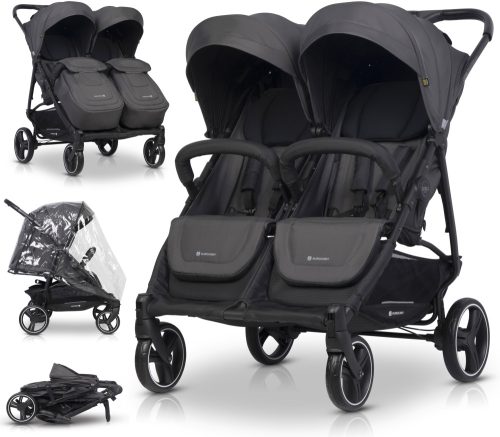  ZWILLINGS-KINDERWAGEN ODER JAHRJÄHRIGER EUROCART DOBLO FÜR ZWILLINGE BIS ZU 46 KG FOLIE