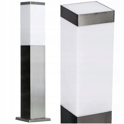  Quadratischer SuperLED E27-Lichtmast, 45 cm, silber