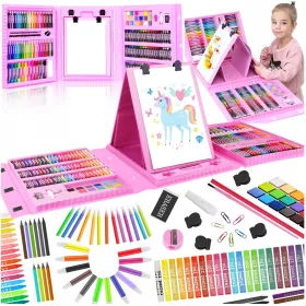    GROSSES KÜNSTLERISCHES SET ZUM MALEN, MARKER, CENCILS, FARBEN, KINDER, XXL-KOFFER