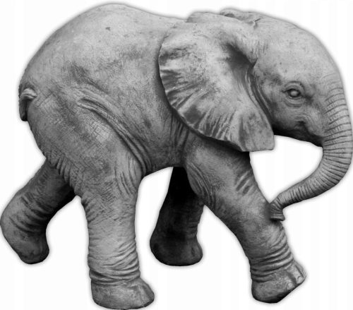  GARTENFIGUR, BETON - GROSSER GARTENELEFANT