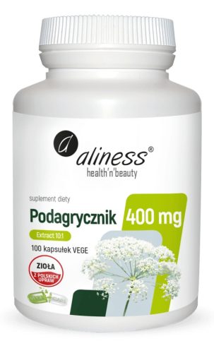 Aliness Giersch-Extrakt 10:1, 400mg, 100 vegane Kapseln – Ideal für Veganer und Vegetarier
