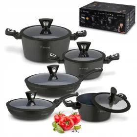  Starke Pro Dark Alu-Topfset, 10-tlg.