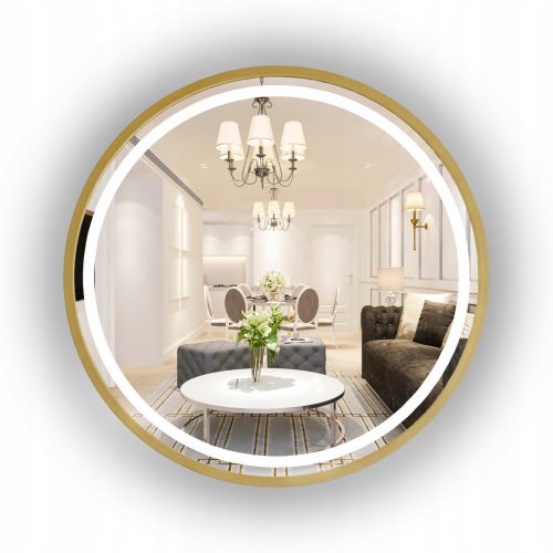  LED-SPIEGEL GOLDEN IM RAHMEN 70 CM BADEZIMMER BELEUCHTET