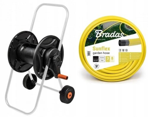  Bradas AG260 Schlauchwagen + Bradas Sunflex Gartenschlauch gelb 1/2" 50 m