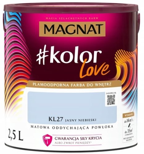  Magnat Latex-Wandfarbe 2,5 l Hellblau matt