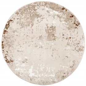  Runder Teppich, weich, modisch, glänzend, 120 cm, Beige