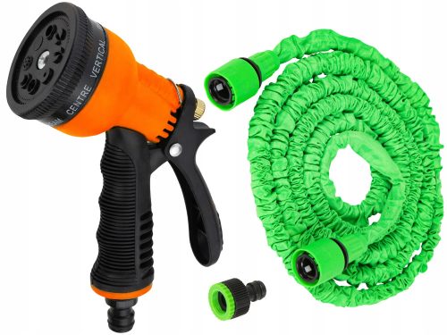  Gartenschlauchpistole 8 Funktionen + TELESKOPISCHER FLEXIBLER GARTENSCHLAUCH 3M - 8M