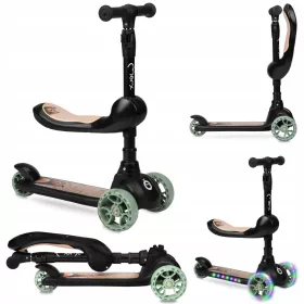  MoMi Kiuru Roller mit Sattel, schwarz