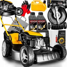    Stiga Benzin-Rasenmäher mit Korb, 166 cm³ Fassungsvermögen. Korb 60 l, Schnittbreite 51 cm