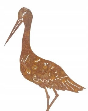  STORCHVOGEL METALLGARTENFIGUR AUF EINEM GIPFEL GESCHENK DEKORATION M