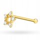  585 GOLD NASENOHRRING STERN mit Zirkonia