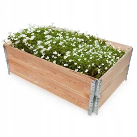   Lun Fix Blumentopf 120 cm x 80 x 40 cm Durchmesser 2 cm Holztöne in Braun und Beige