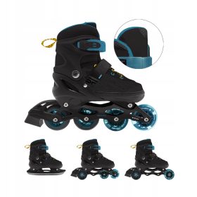    Verstellbare Inline-Skates für Kinder 4in1 Spokey QUATTRO in den Größen 34-37