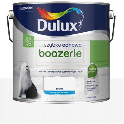  Dulux Acrylfarbe für Möbel 2,5 l MATTWEISS matt