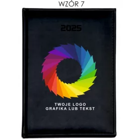    A5-Kalender 2025, Tagesbuch, UV-Druck, Logo-Schriftzug, Grafiken