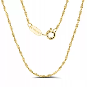    GOLDKETTE GEWEBT SINGAPUR 42 cm 45 cm 47 cm Italienisches lockiges SILBER 925
