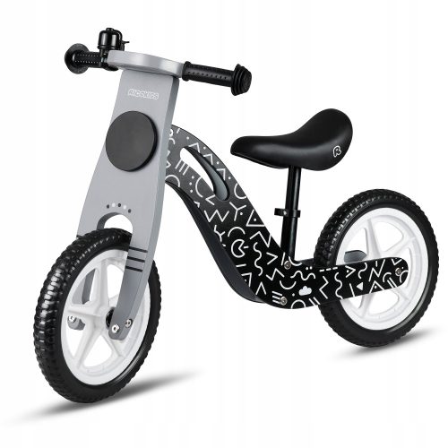  RicoKids RC-615 8" Laufrad Weiß, Schwarz, Grau