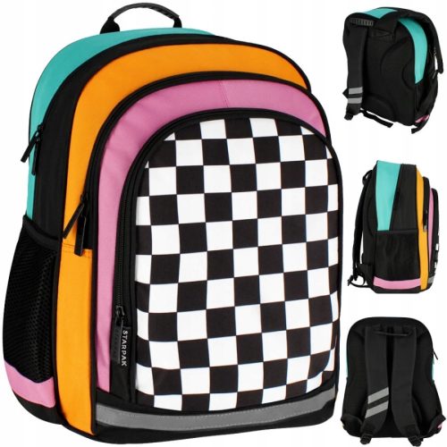 JUGENDSCHULRUCKSACK FÜR MÄDCHENSCHACHBRETT