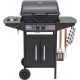  LUND GAS-GARTENGRILL 2+1 MIT DECKEL UND REGALEN BAVEN STAHLGRILL 8KW